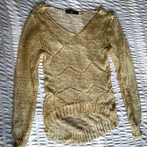 Gold Chain Mesh Top